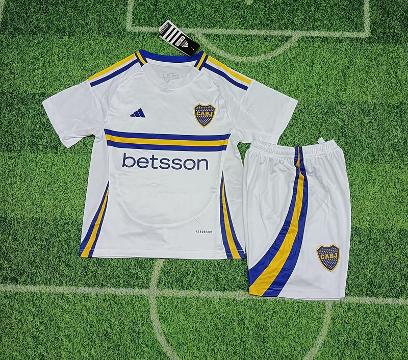 Kids-Boca juniors 24/25 Away White Soccer Jersey